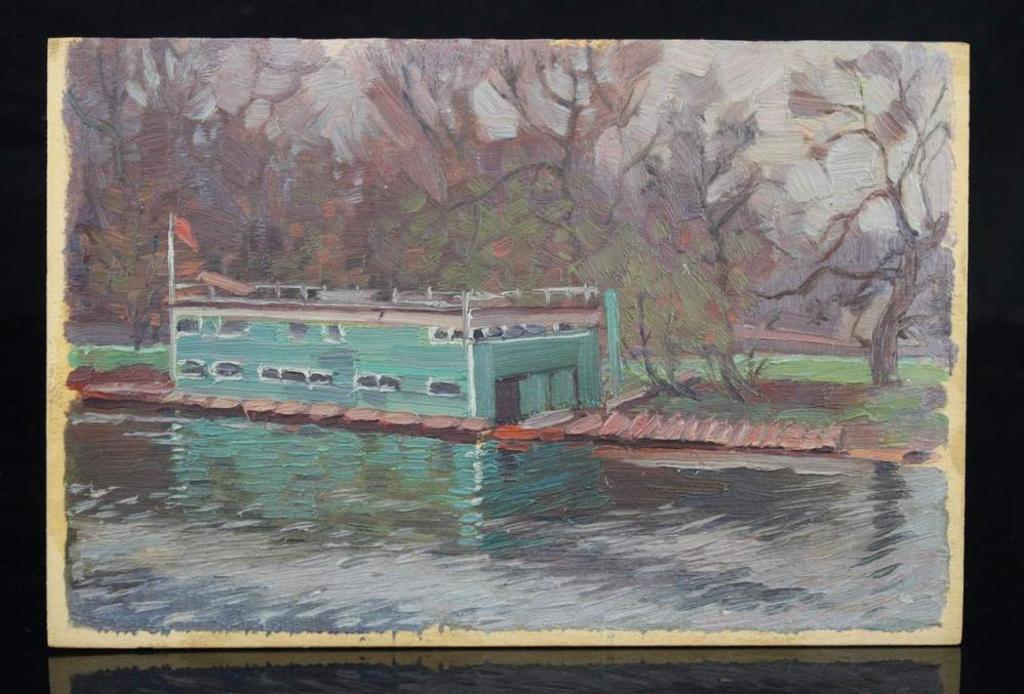 William George Storm Storm (1882-1917) - Boat House on Thames near Hampton Court