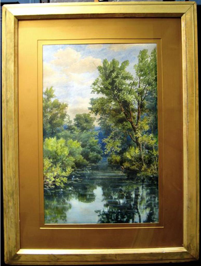 William Harvey Sadd (1864-1954) - River Reflections With Lily Pads