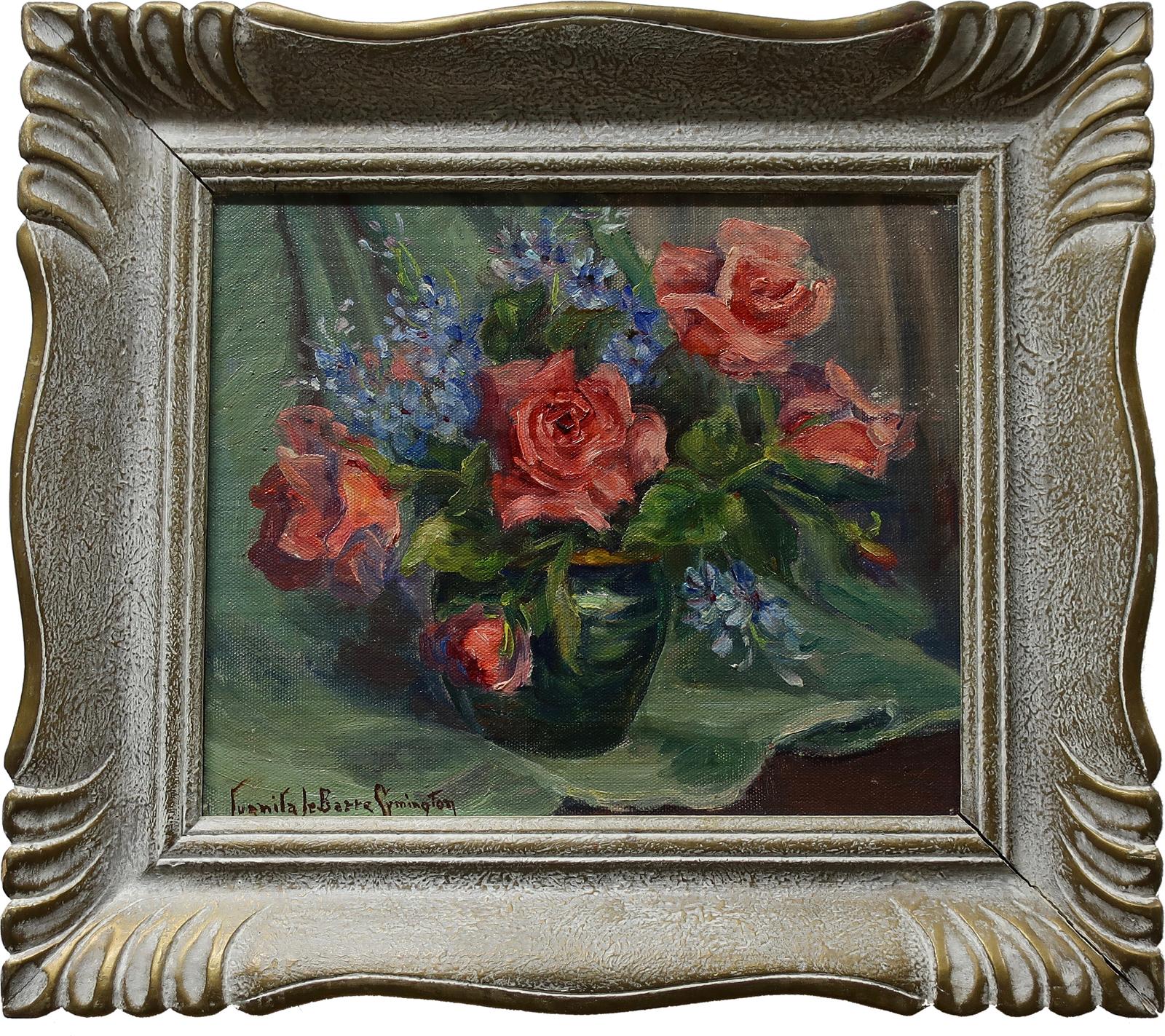 Juanita LeBarre Symington (1904-1980) - Flowers In A Blue Vase