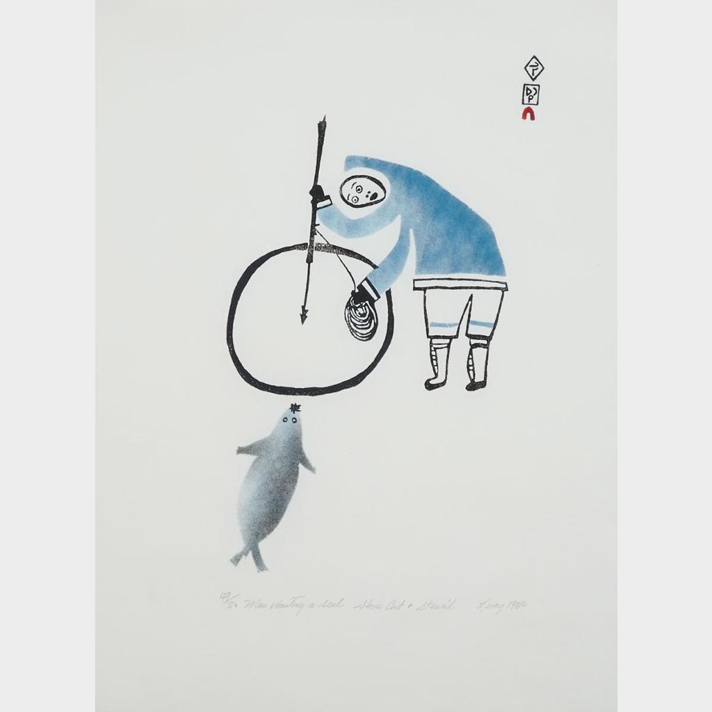 Lucy Qinnuayuak (1915-1982) - Man Wanting A Seal