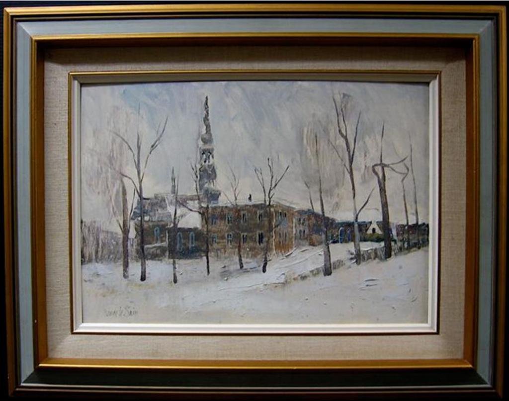 Bruce Le Dain (1928-2000) - Effet De Neige, Abbaye Cister Cienne La Trappe, Oka, Que.