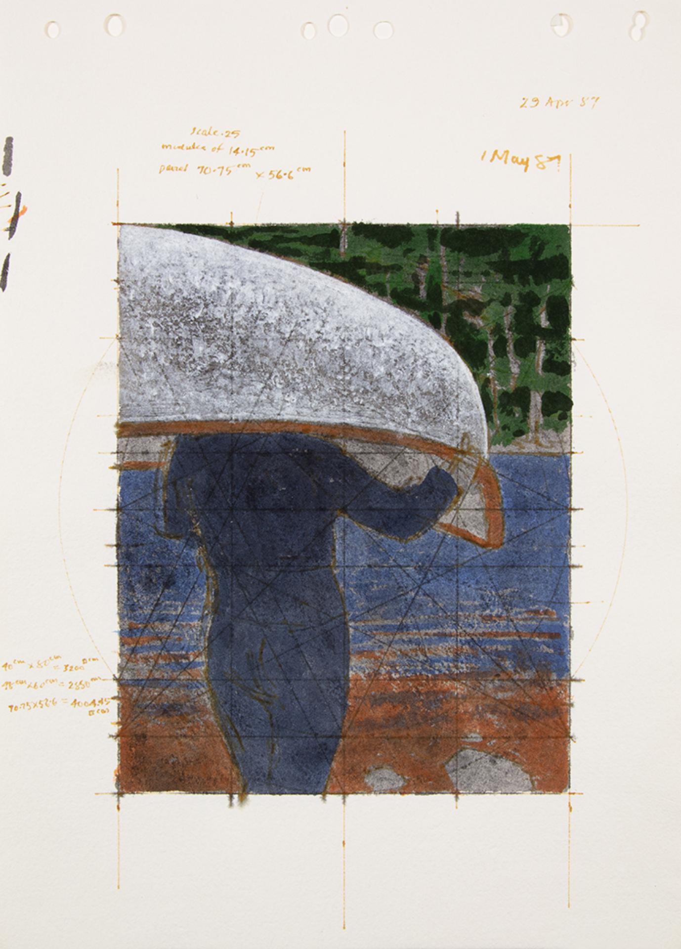Alexander (Alex) Colville (1920-2013) - Study for White Canoe