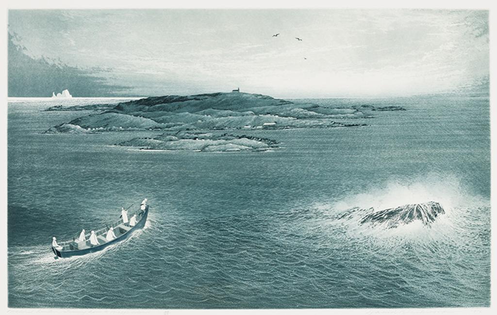 David Lloyd Blackwood (1941-2022) - Seabird Hunters Returning Home to Braggs Island