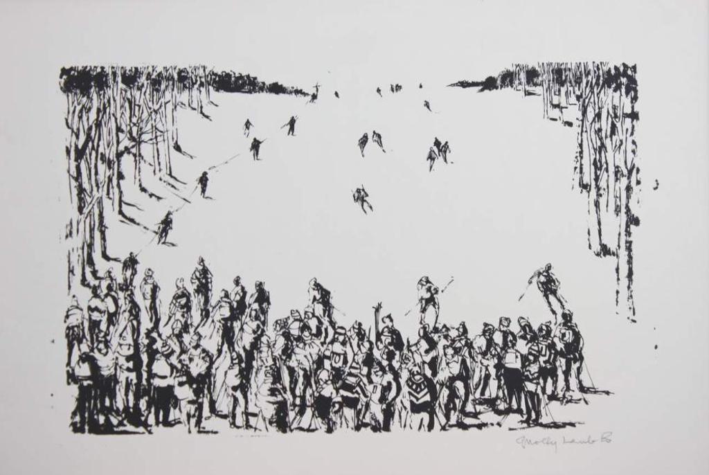 Molly Joan Lamb Bobak (1922-2014) - Skiers
