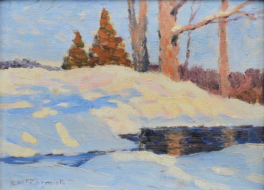 Stuart Mccormick (1900-1992) - Stream in Winter, Lochiel Glengarry