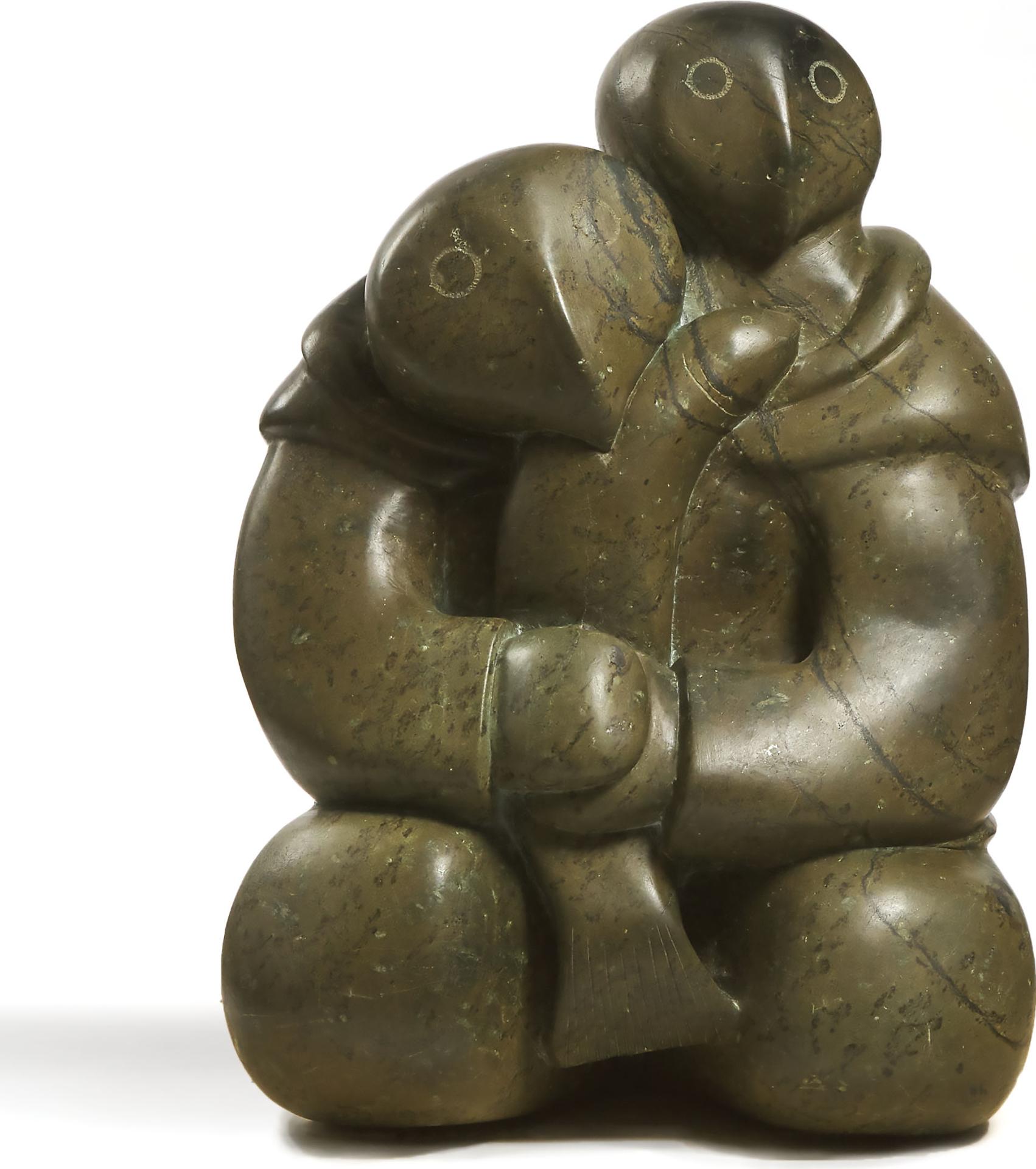 PETER PITSEOLAK - Owl Mother And Child