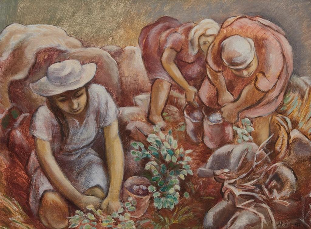 André Charles Biéler (1896-1989) - Blueberry Picking