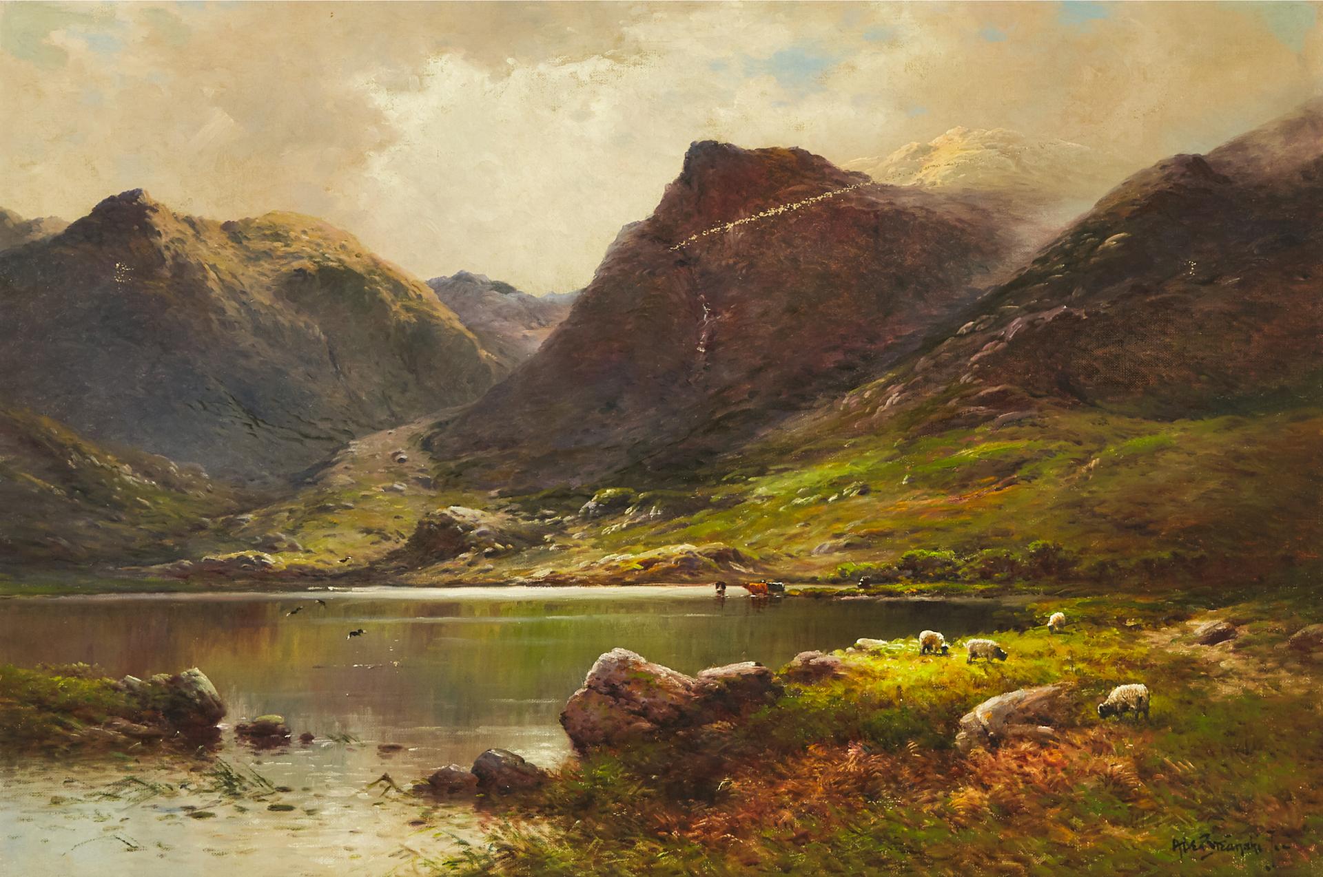 Alfred Fontville de [Junior] Breanski (1877-1957) - Between The Showers, Llyn Idwal, N. Wales