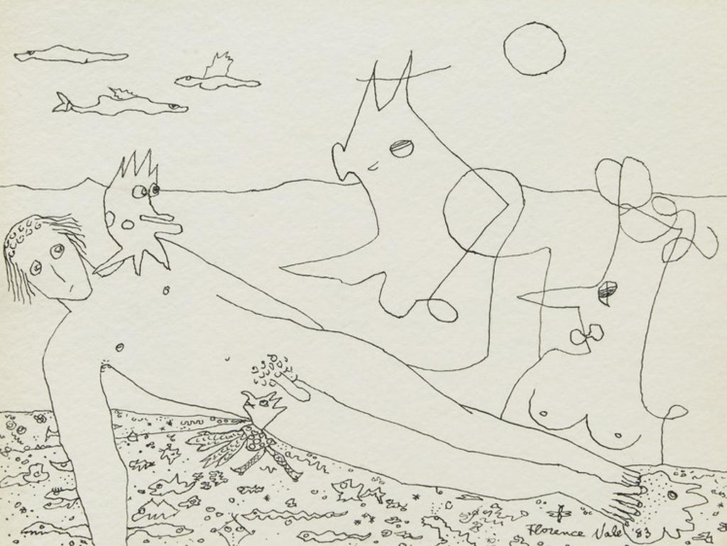 Florence Gertrude Vale (1909-2003) - Inflatable Man at the Beach
