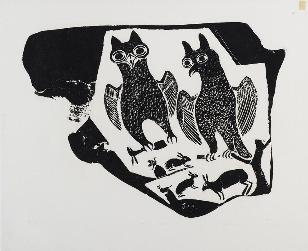 Joe Talirunili (1893-1976) - Owls Hunting Lemmings