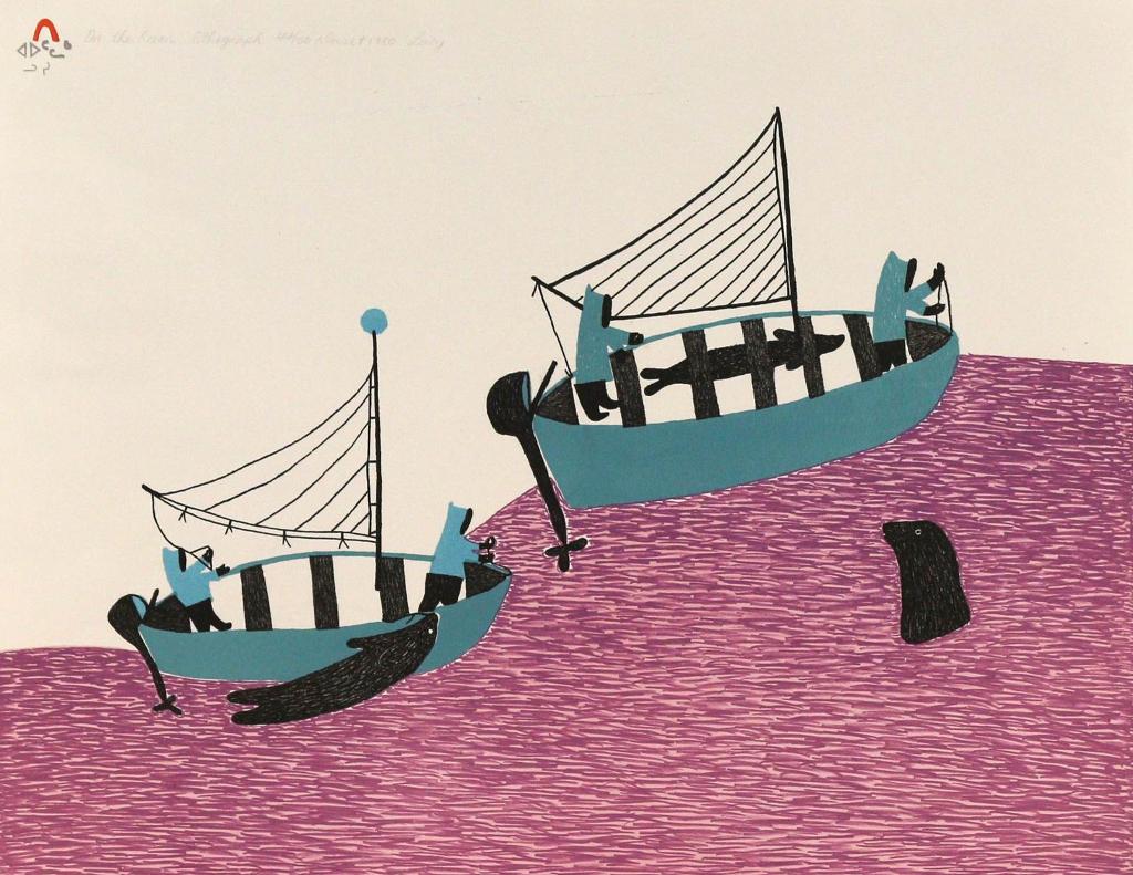 Lucy Qinnuayuak (1915-1982) - On The Ocean; 1980