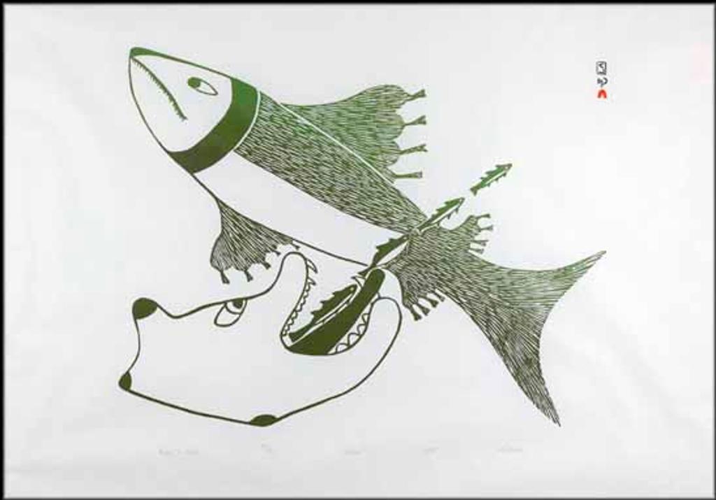 Pudlo Pudlat (1916-1992) - Fish & Bear