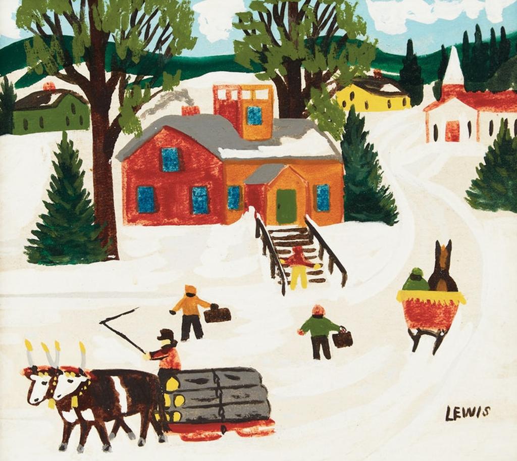 Maud Kathleen Lewis (1903-1970) - School House in Winter
