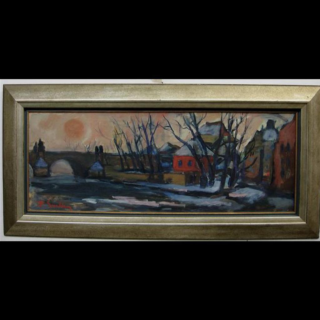 Frantisek Emler (1912-1992) - Evening Canal View
