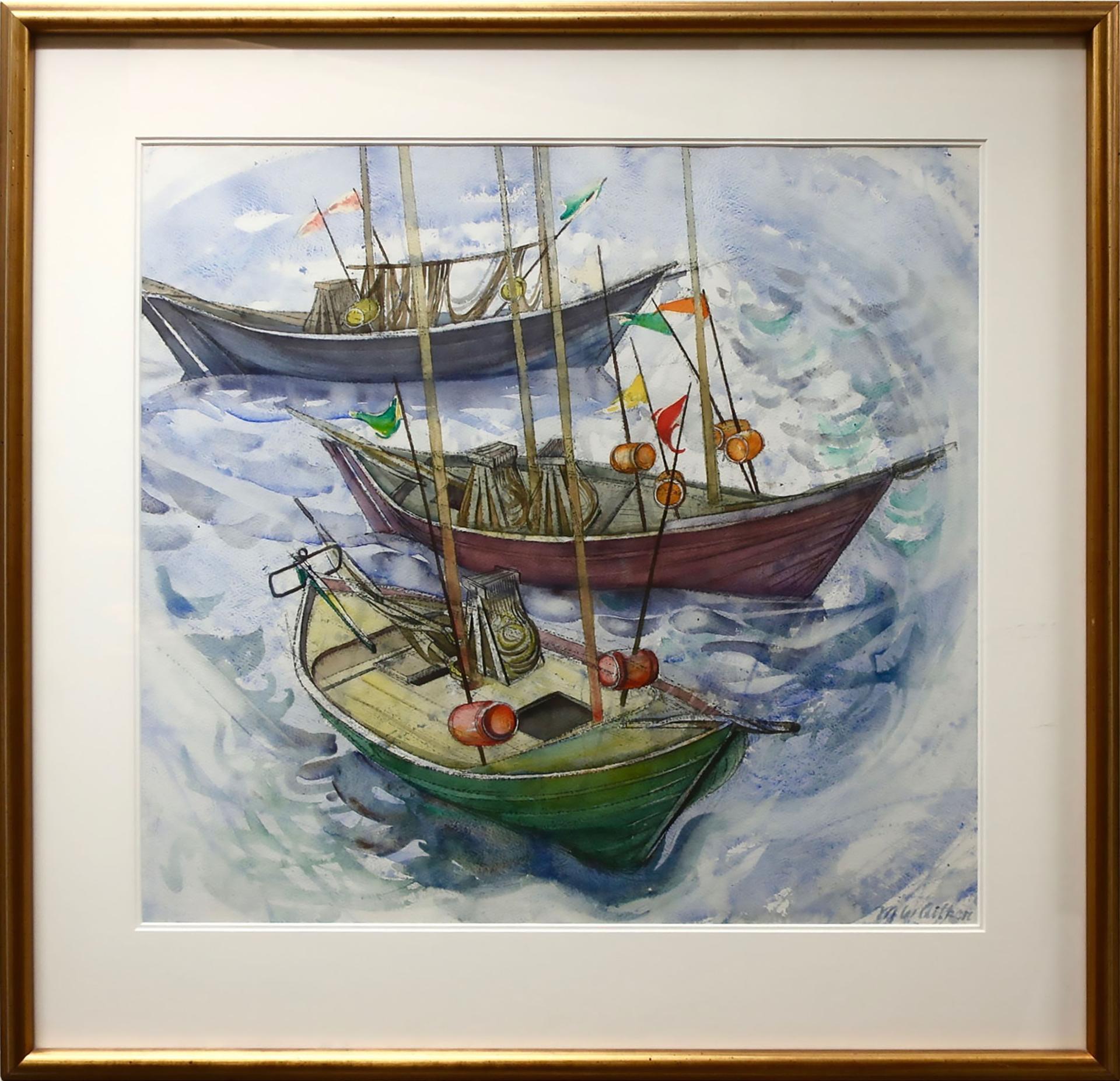 Margaret Walker Aitken (1919-1977) - Untitled (Boats At Rest)
