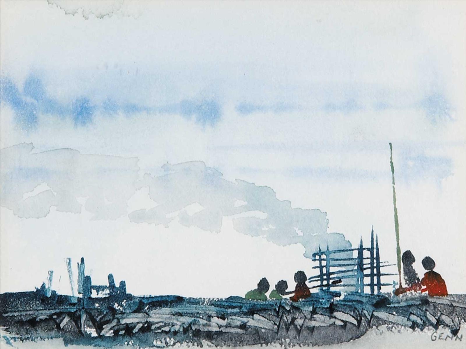Robert Douglas Genn (1936-2014) - Untitled -Cook Out on the Beach