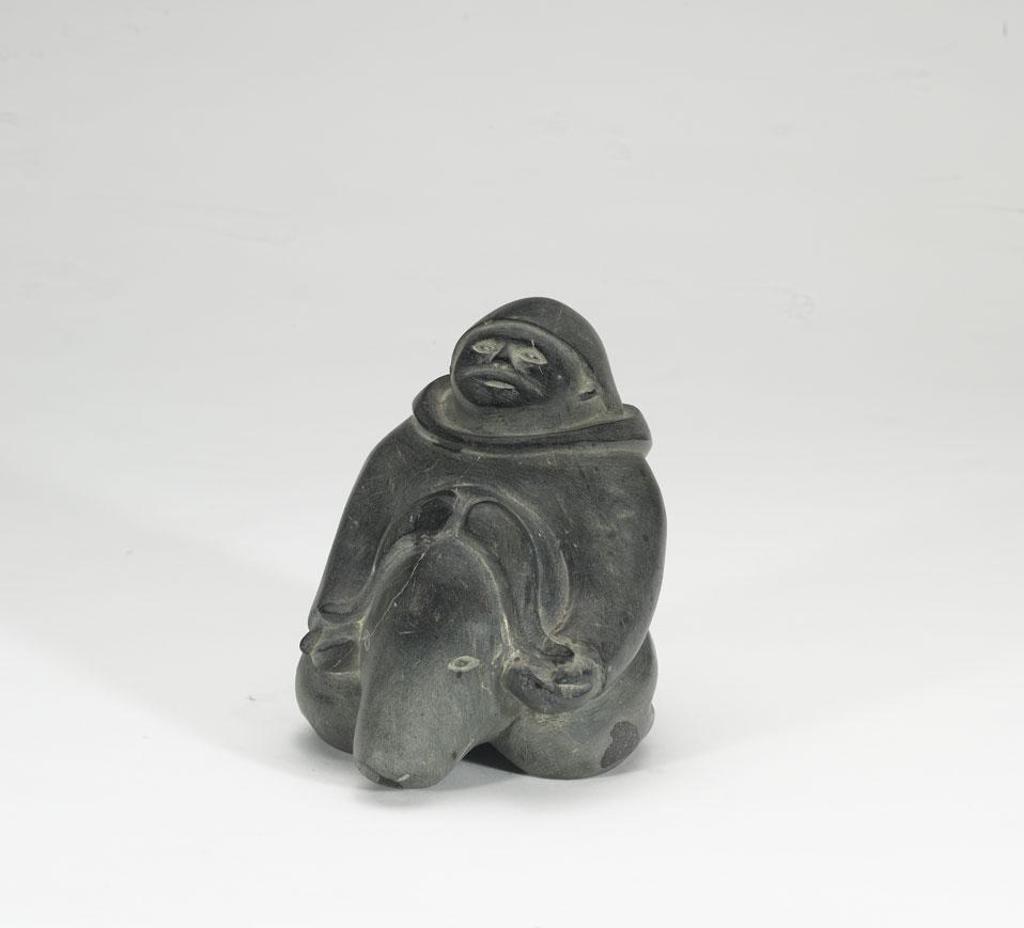 Mathew Aqigaaq (1940-2010) - Hunter And Musk Ox