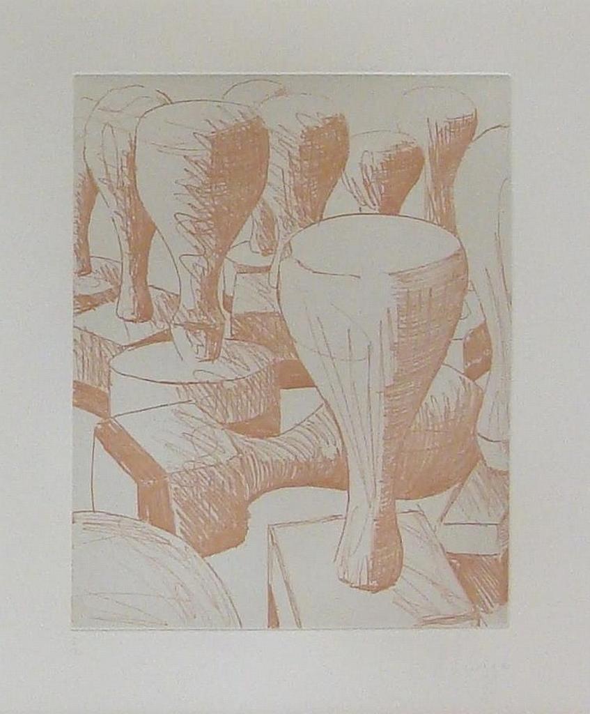 Tony Cragg (1949) - SUBURBS (SOFT GROUND SERIES) II aquatint and soft groung
