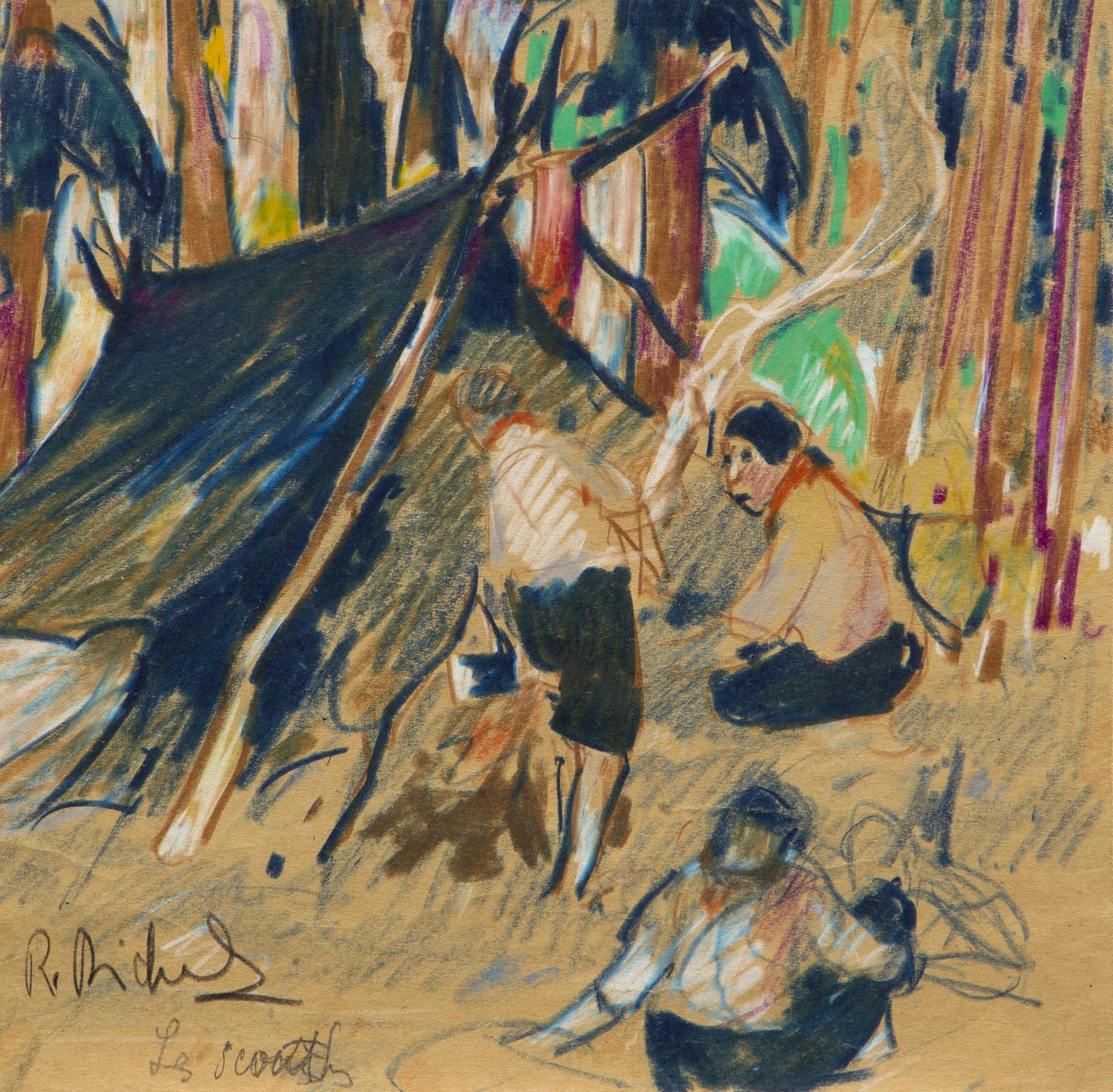 René Jean Richard (1895-1982) - Les scouts, n. d.