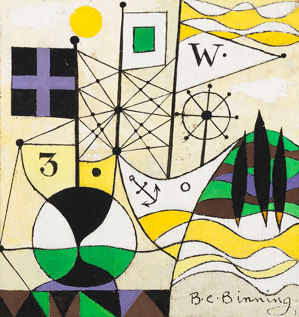 Bertram Charles (B.C.) Binning (1909-1976) - Two Ships Cruising in Fine Weather