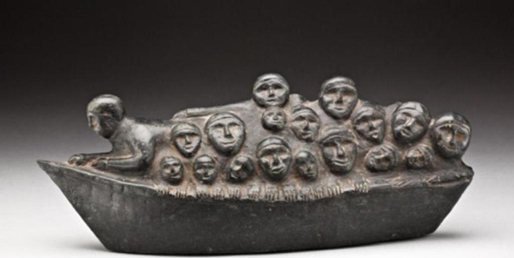 Miriam Nanurluk Qiyuk (1933) - ca 1990-95, black stone