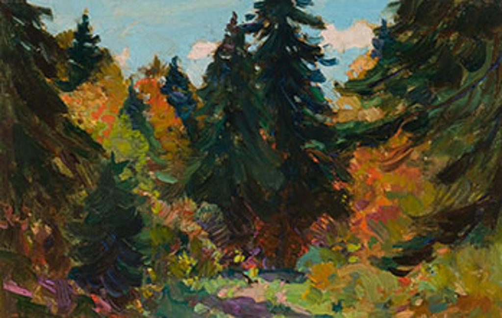 Clarence Alphonse Gagnon (1881-1942) - Dans le bois, Charlevoix