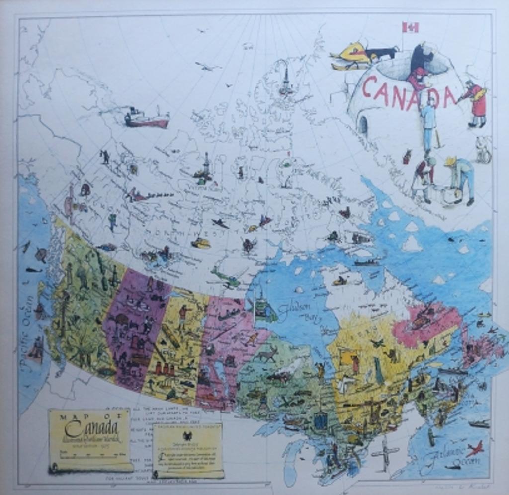 William Kurelek (1927-1977) - Map of Canada
