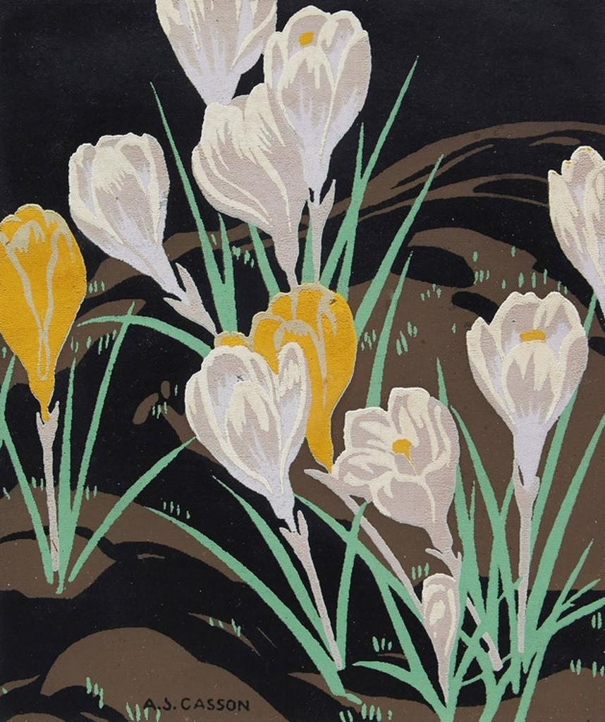 Alfred Joseph (A.J.) Casson (1898-1992) - Crocuses; Hyacinths