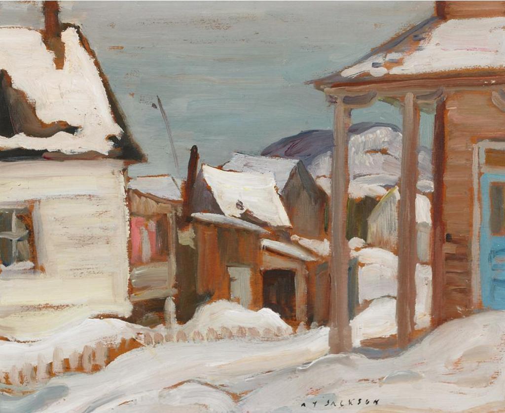 Alexander Young (A. Y.) Jackson (1882-1974) - Street In Ripon, Que., March, 1950
