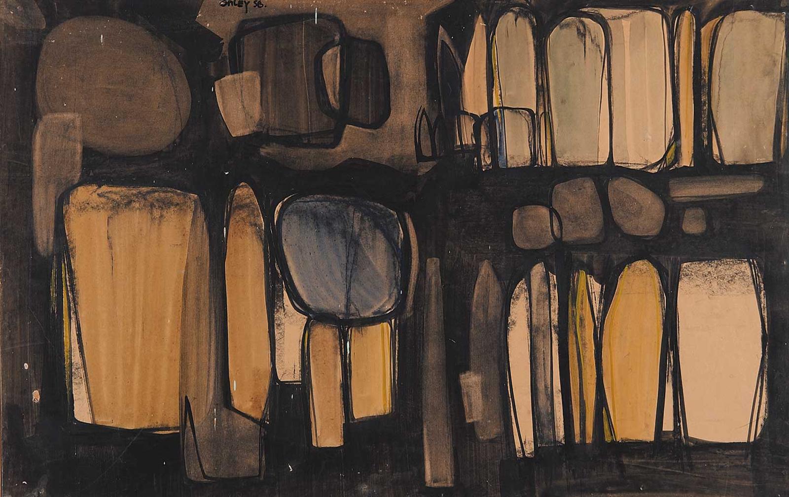 Norman Anthony (Toni) Onley (1928-2004) - Untitled - Abstract in Yellow and Blue