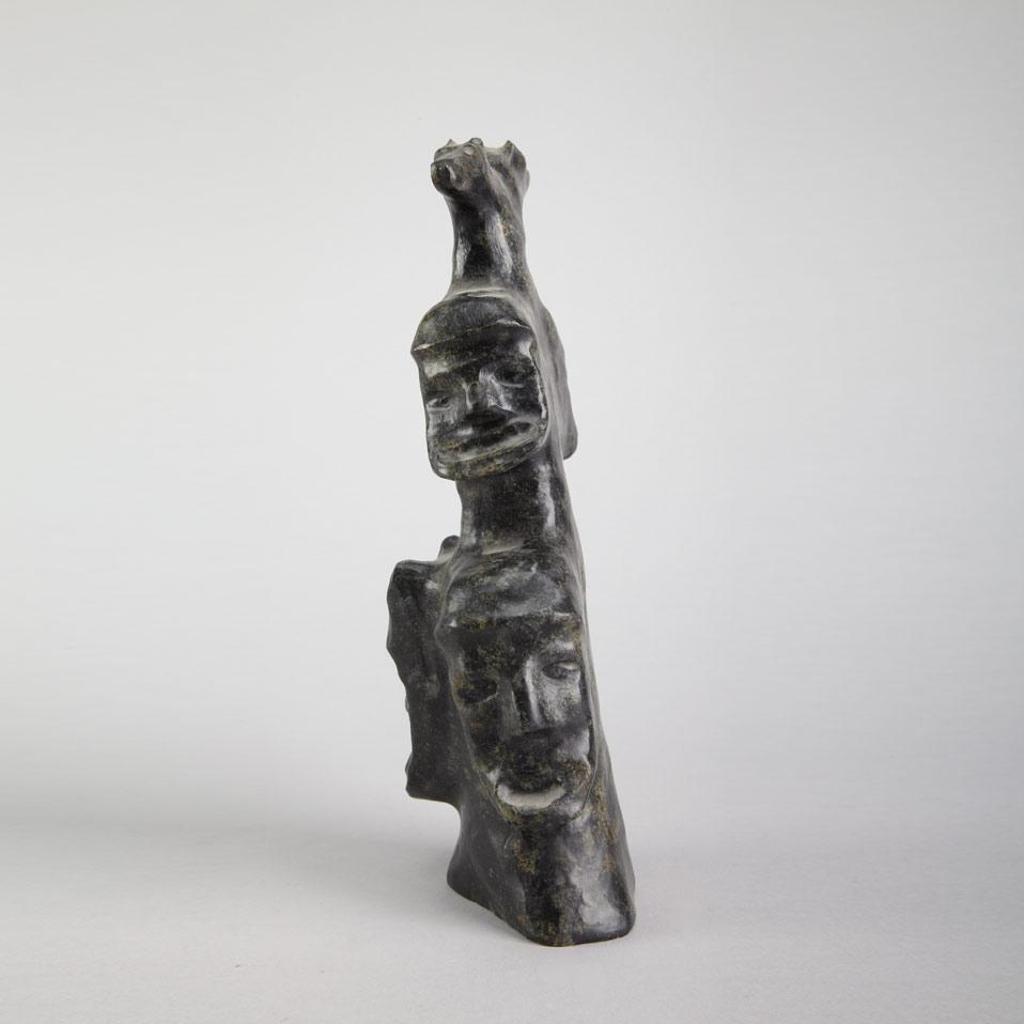Simon Tookoome (1934-2010) - Faces And Animals Totem