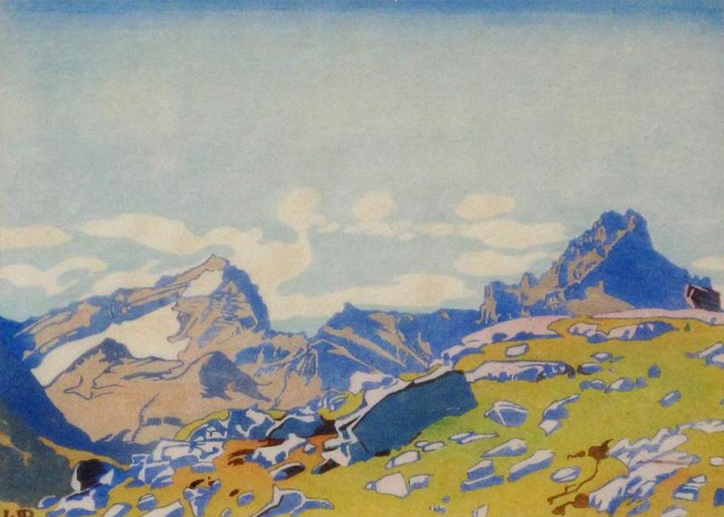 Walter Joseph (W.J.) Phillips (1884-1963) - Mount Cathedral & Mount Stephen; 1928