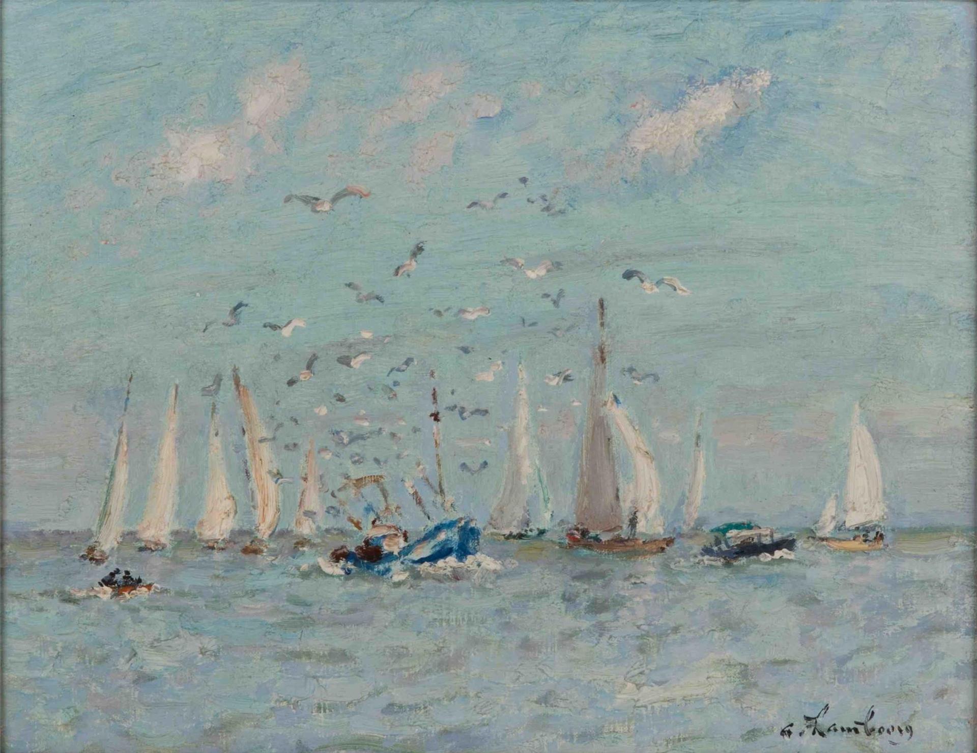 Andre Hambourg (1909-1999) - Beau Temps, au Large (Deauville)