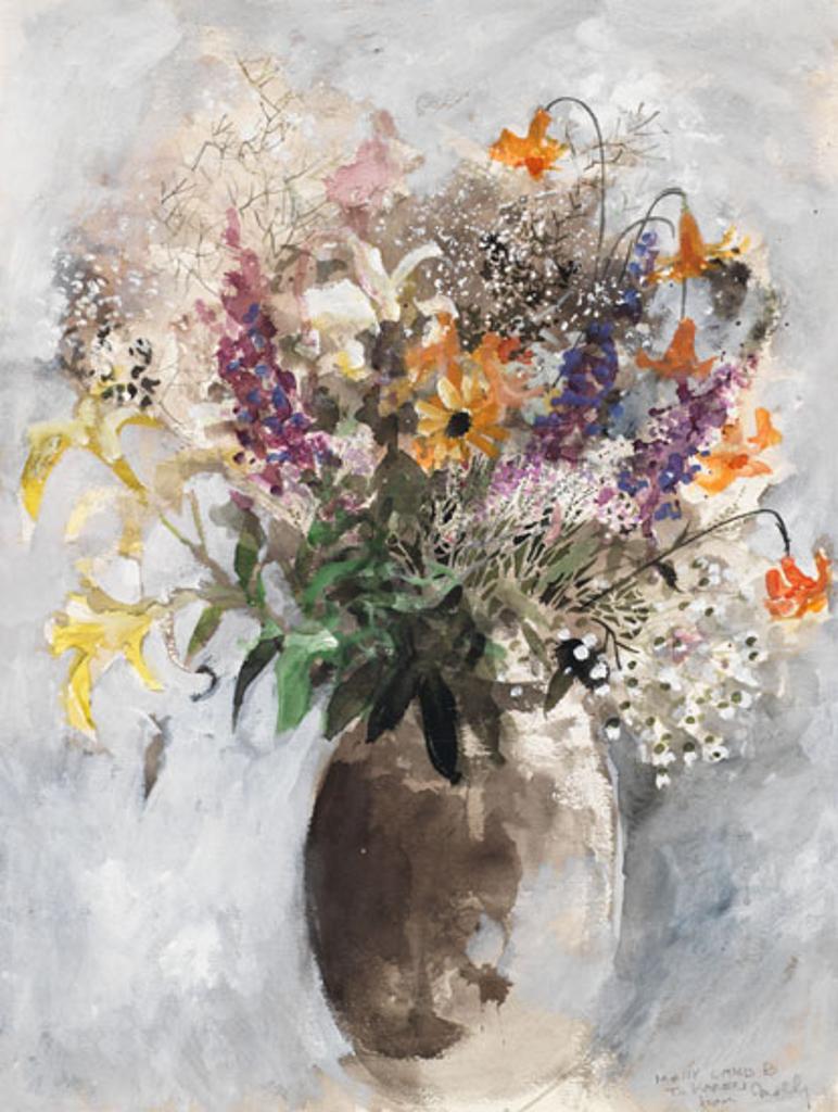 Molly Joan Lamb Bobak (1922-2014) - Still Life with Flowers