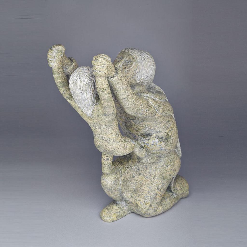 Pitseolak Niviaqsi (1947-2015) - Mother Playing With Child