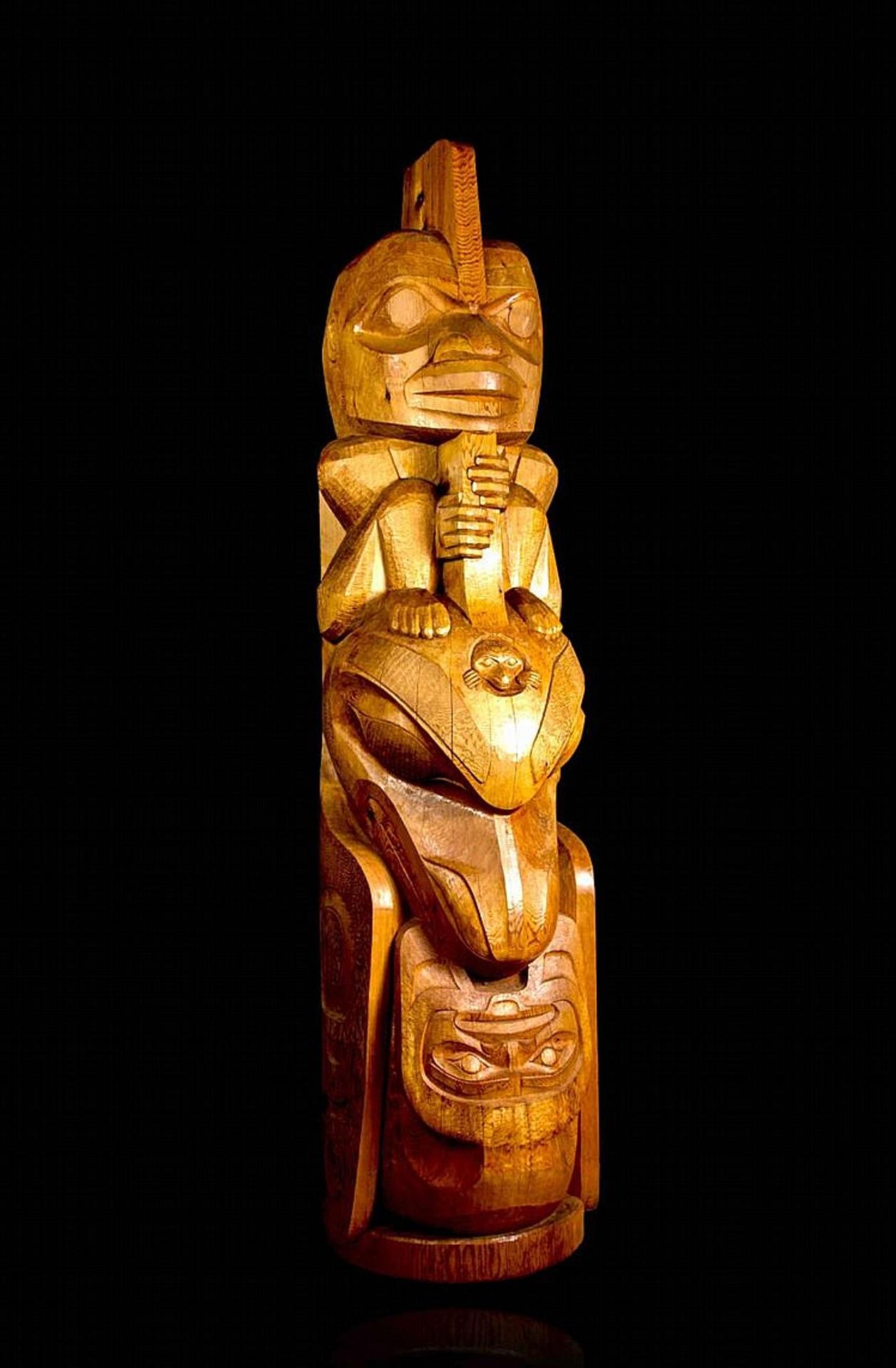 Phil Janze (1950-2016) - a carved cedar pole titled