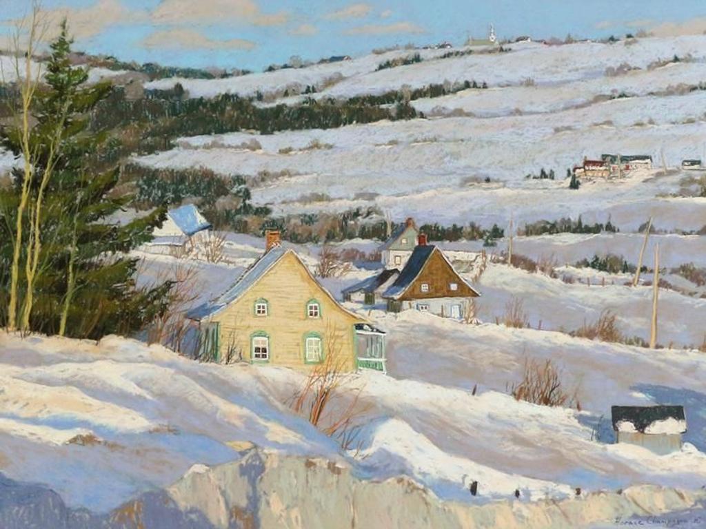 Horace Champagne (1937) - Les Eboulements En Mars, Charlevoix Country; 1988