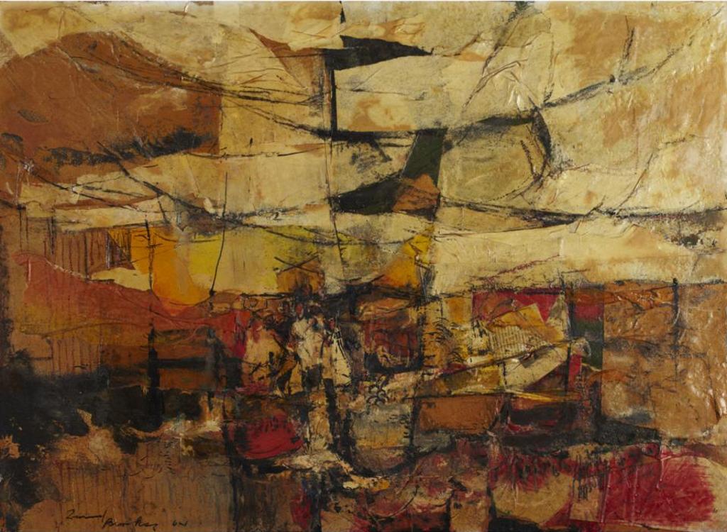 Frank Leonard Brooks (1911-1989) - Market In Mexico