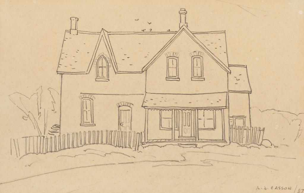 Alfred Joseph (A.J.) Casson (1898-1992) - Rural Home, Ontario