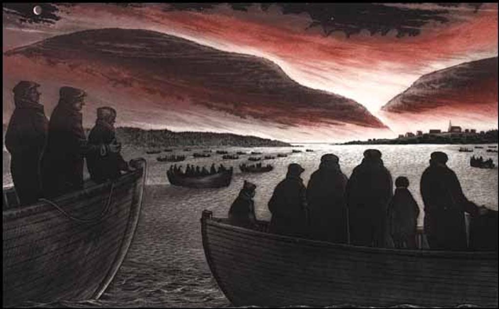 David Lloyd Blackwood (1941-2022) - Fire in Indian Bay