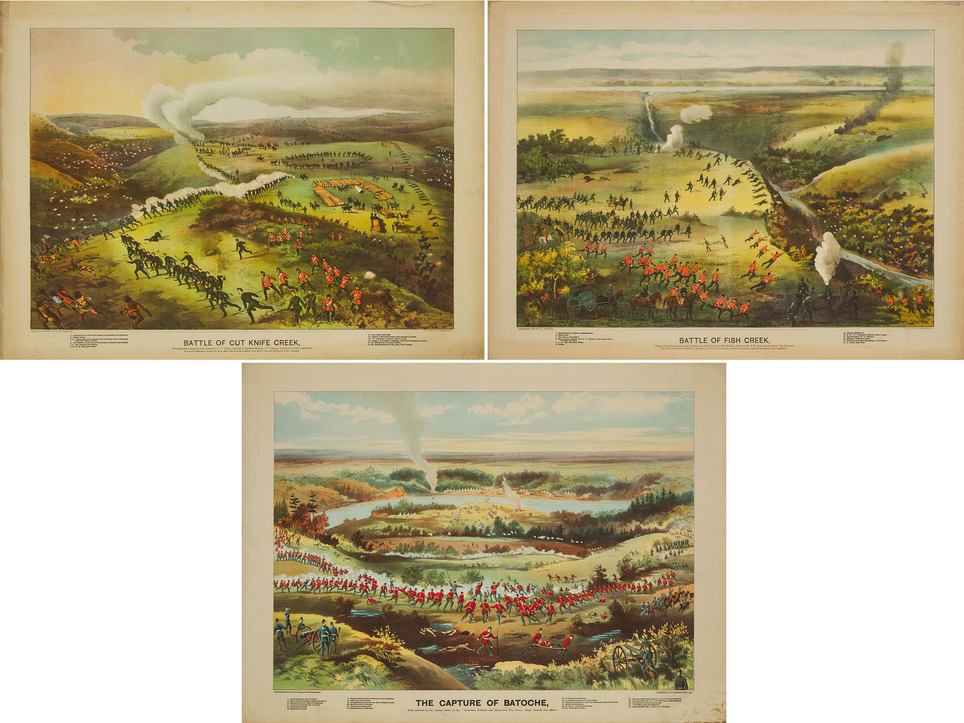 William Daniel Blatchly (1838-1903) - Battle Of Fish Creek; Battle Of Cut Knife Creek; The Capture Of Batoche