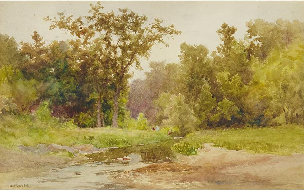 Frederick Henry Brigden (1871-1956) - Forest Stream With Figures