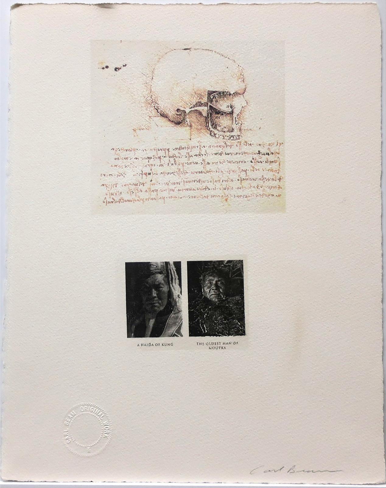 Carl Beam (1943-2005) - Skull - A Haida Of Kung - The Oldest Man Of Noutka