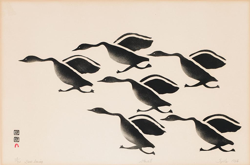 Iyola Kingwatsiak (1933-2000) - Geese Leaving