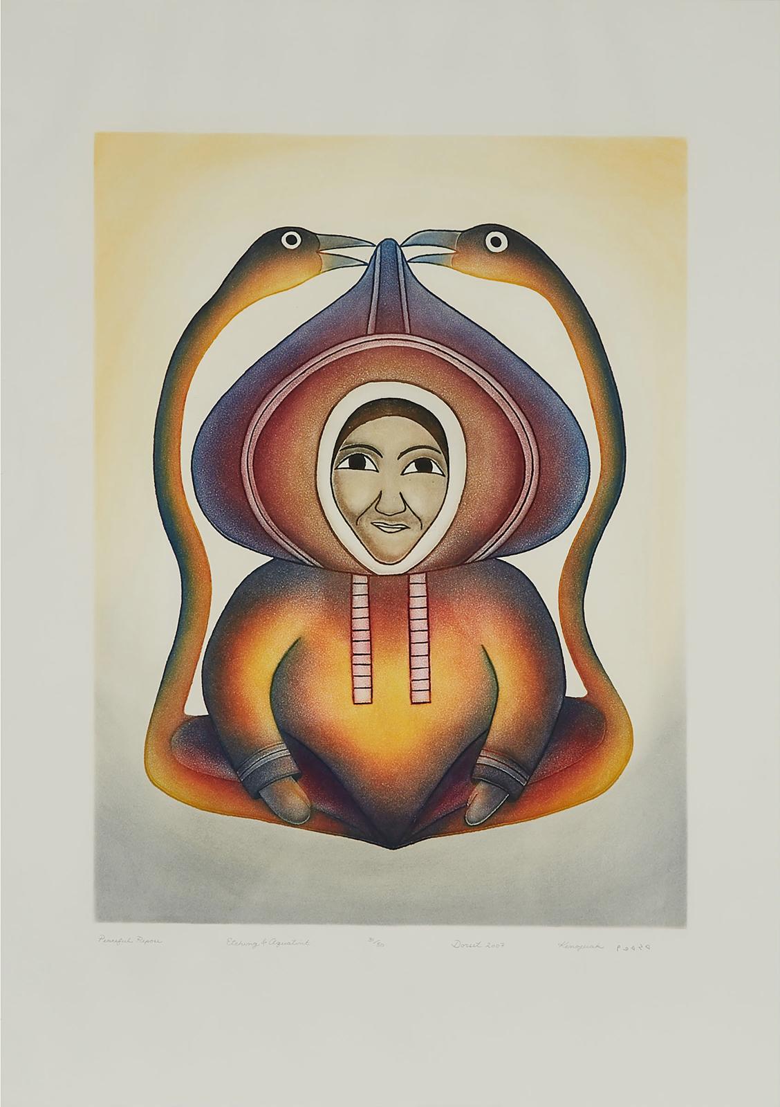 Kenojuak Ashevak (1927-2013) - Peaceful Repose