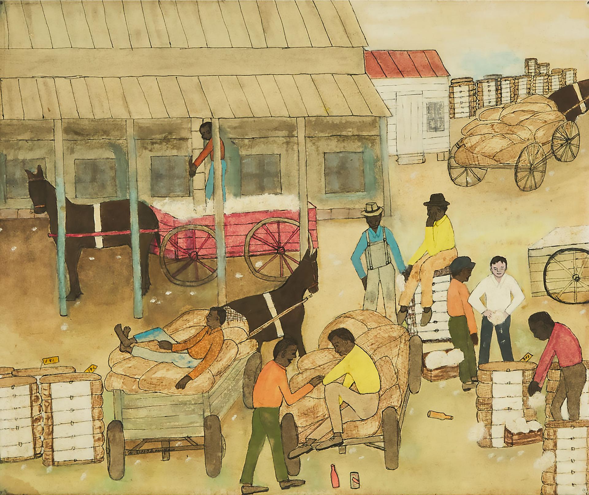 Minnie Deschamps - Baling Cotton