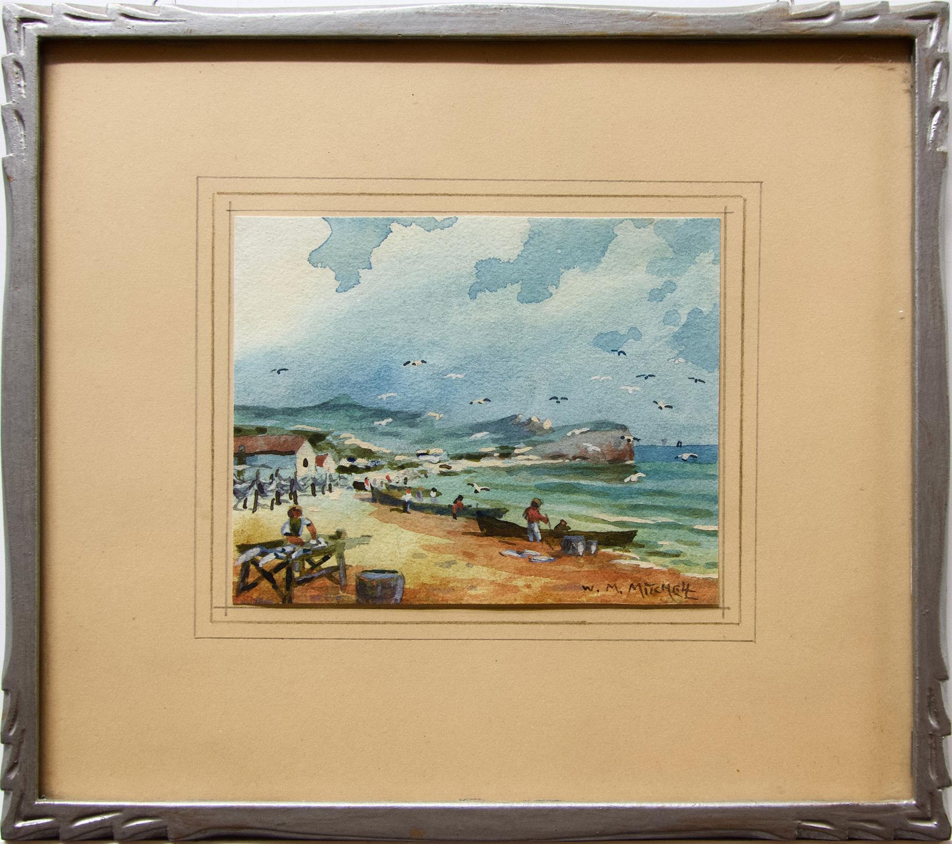 Willard Morse Mitchell (1879-1955) - Perce (The Beach At Perce On The Famous Gaspe Peninsula, P.Q.)