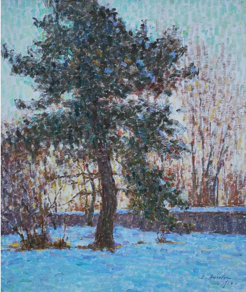 Emile Ancelet (1865-1951) - Arbres sous la neige