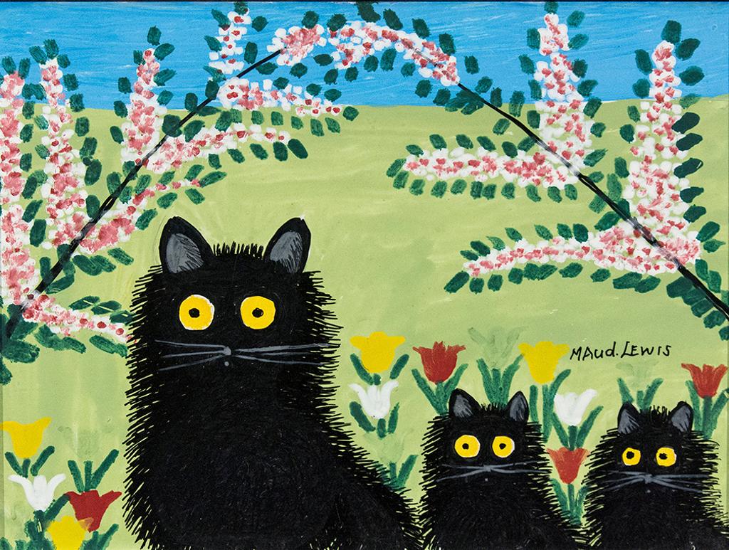 Maud Kathleen Lewis (1903-1970) - Three Black Cats