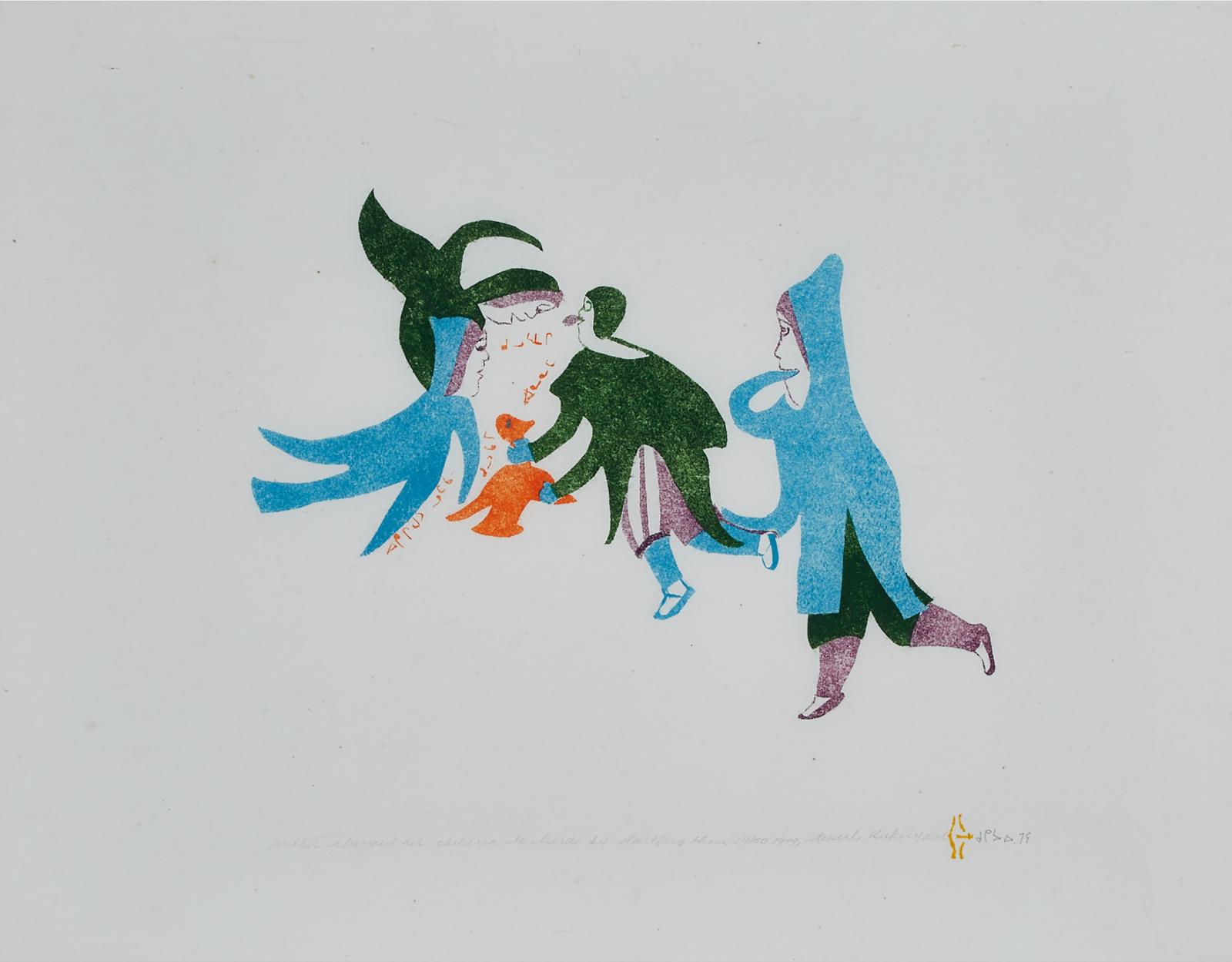 Myra Kukiiyaut (1929-2006) - Mother Changed Her Children Into Birds By Startling Them